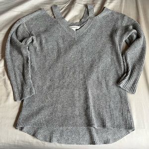 Grey Cutout Sweater